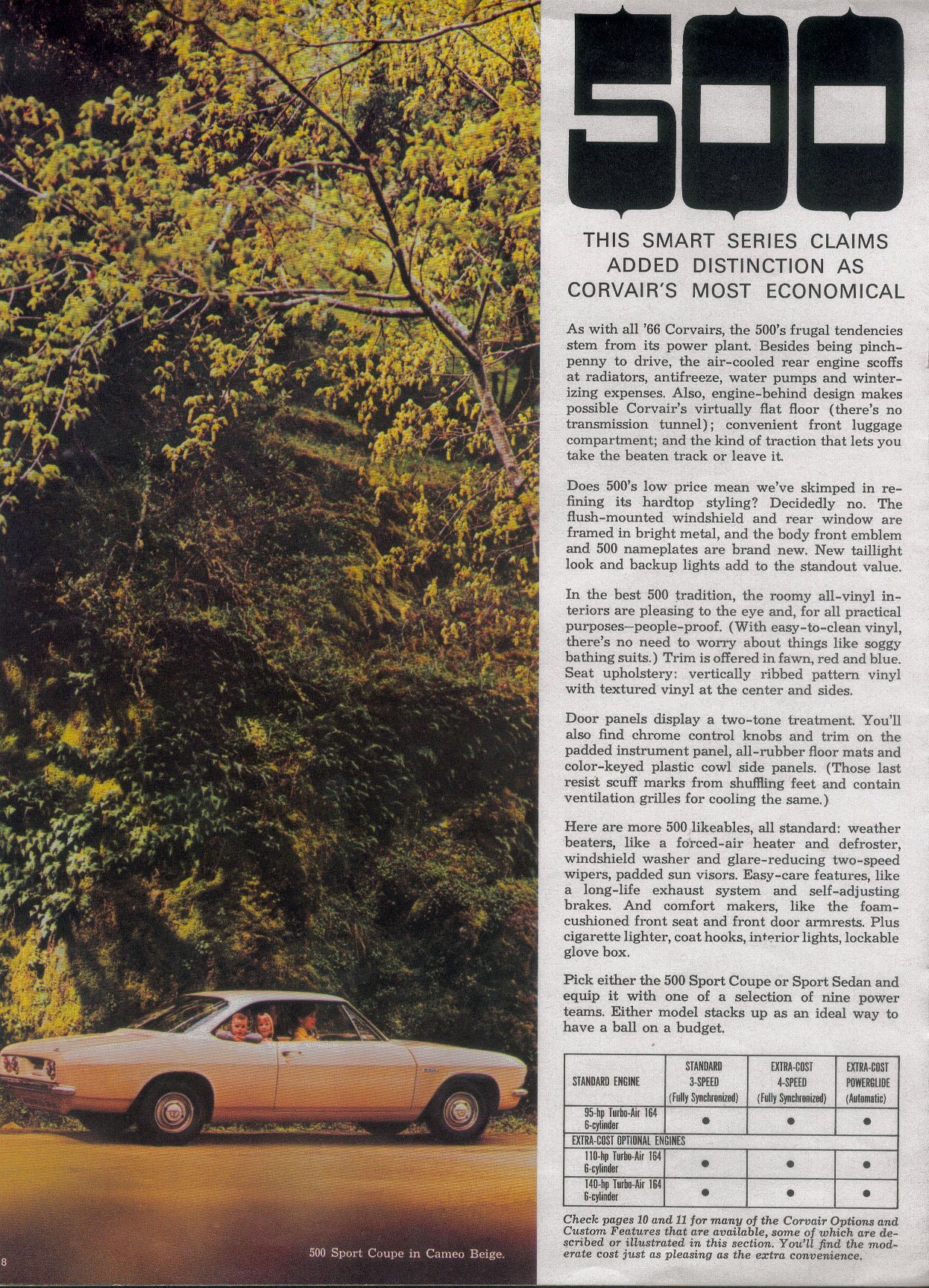 1966 Chevrolet Corvair Brochure Page 10